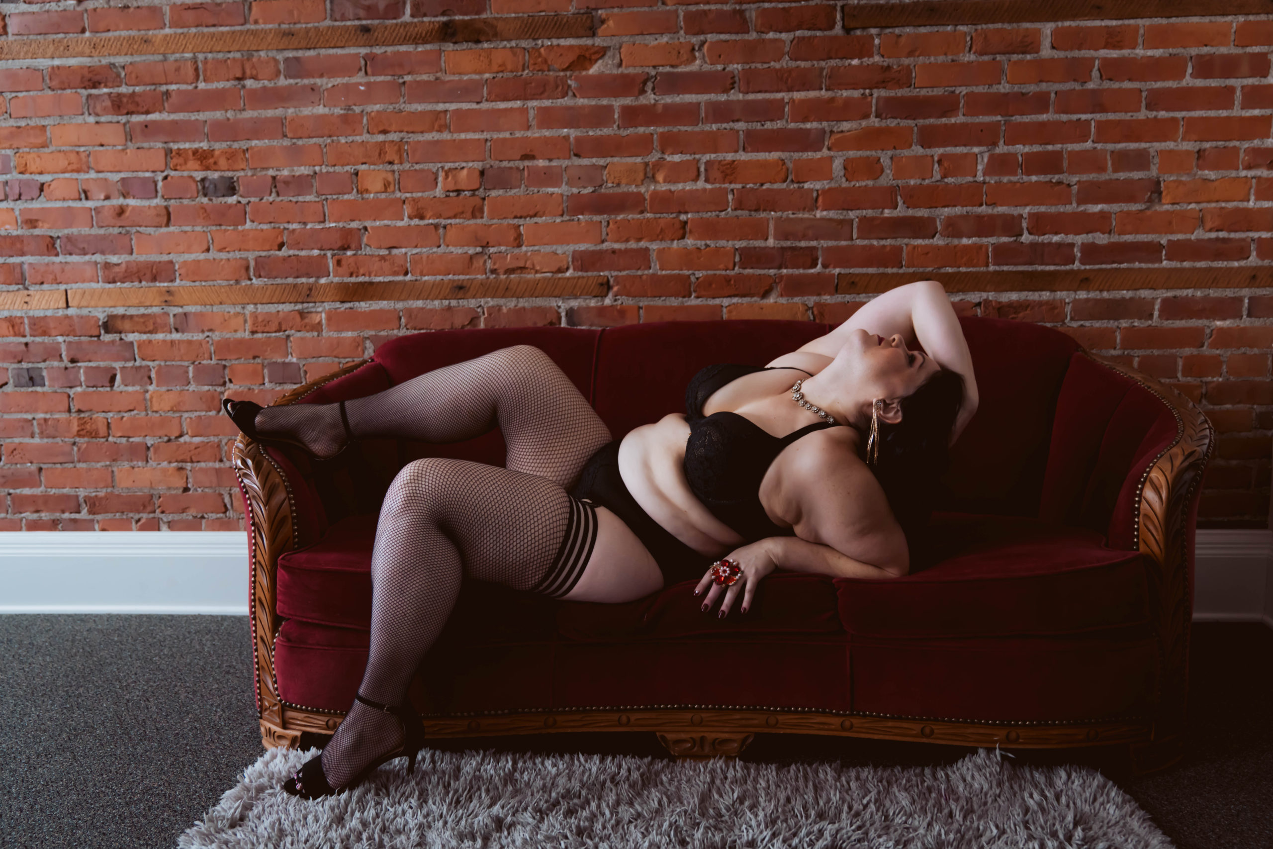 Black Lingerie Body Positive Boudoir Seattle Freedom Sultry