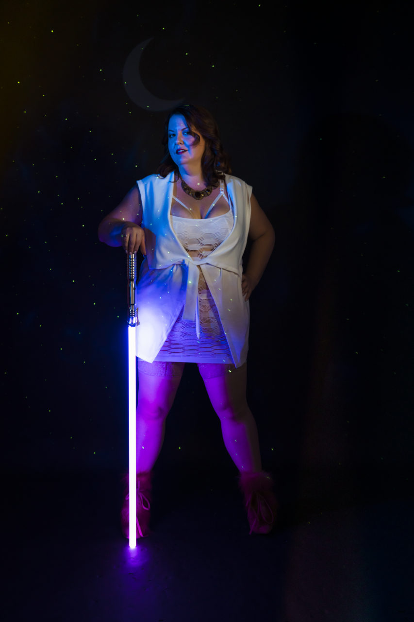 ECCC Star Wars Leia Light Saber Sexy Boudoir