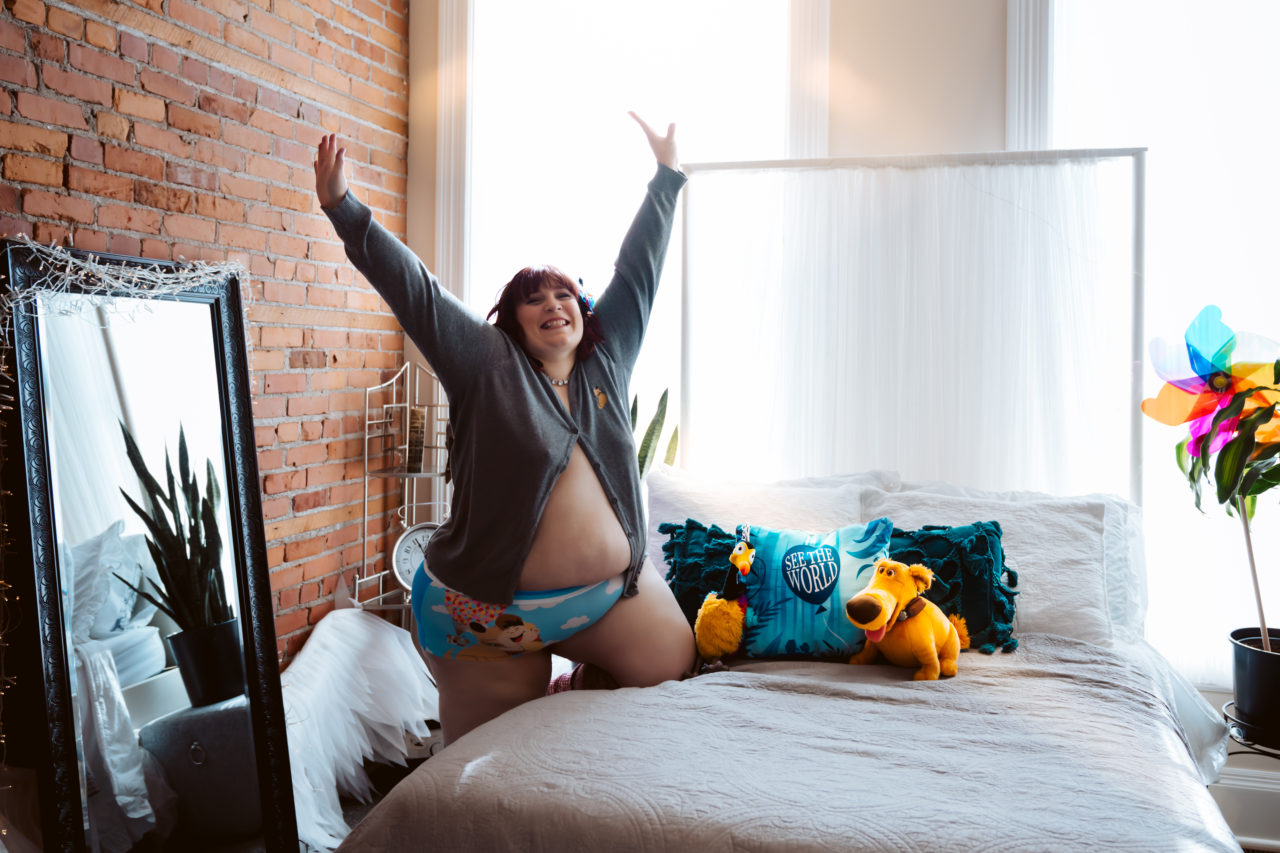 ECCC Fangirl Boudoir Disney Up Pixar Happy Body Positive Seattle