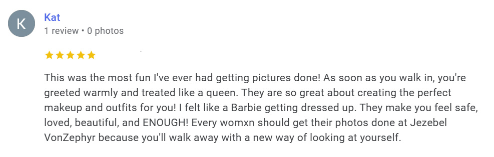 5 Star Google Review